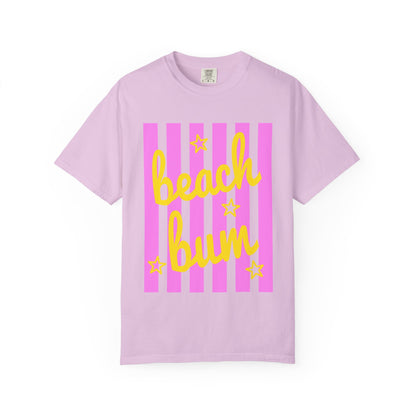 Beach Bum T‑Shirt — Pink Stripe Summer Tee