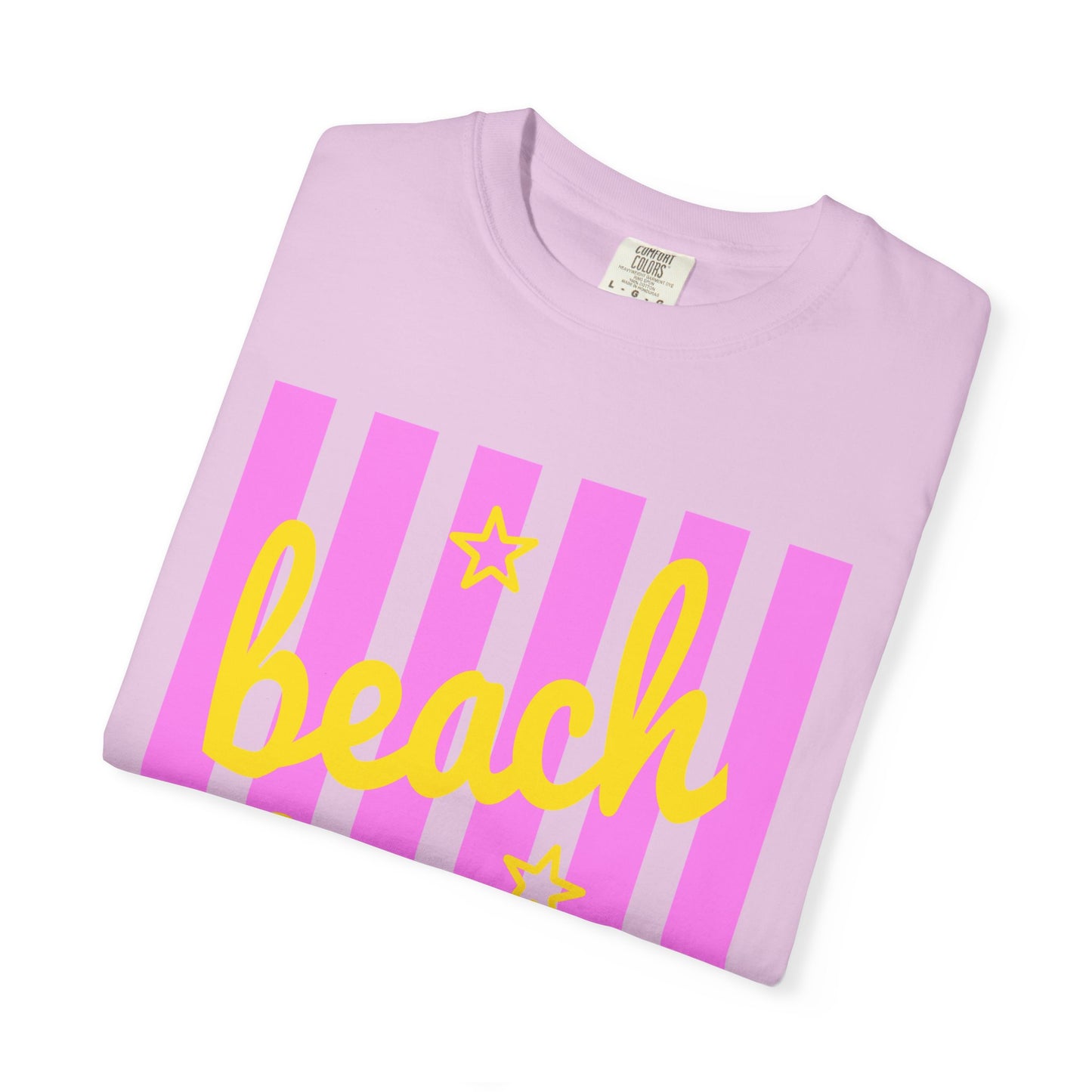 Beach Bum T‑Shirt — Pink Stripe Summer Tee
