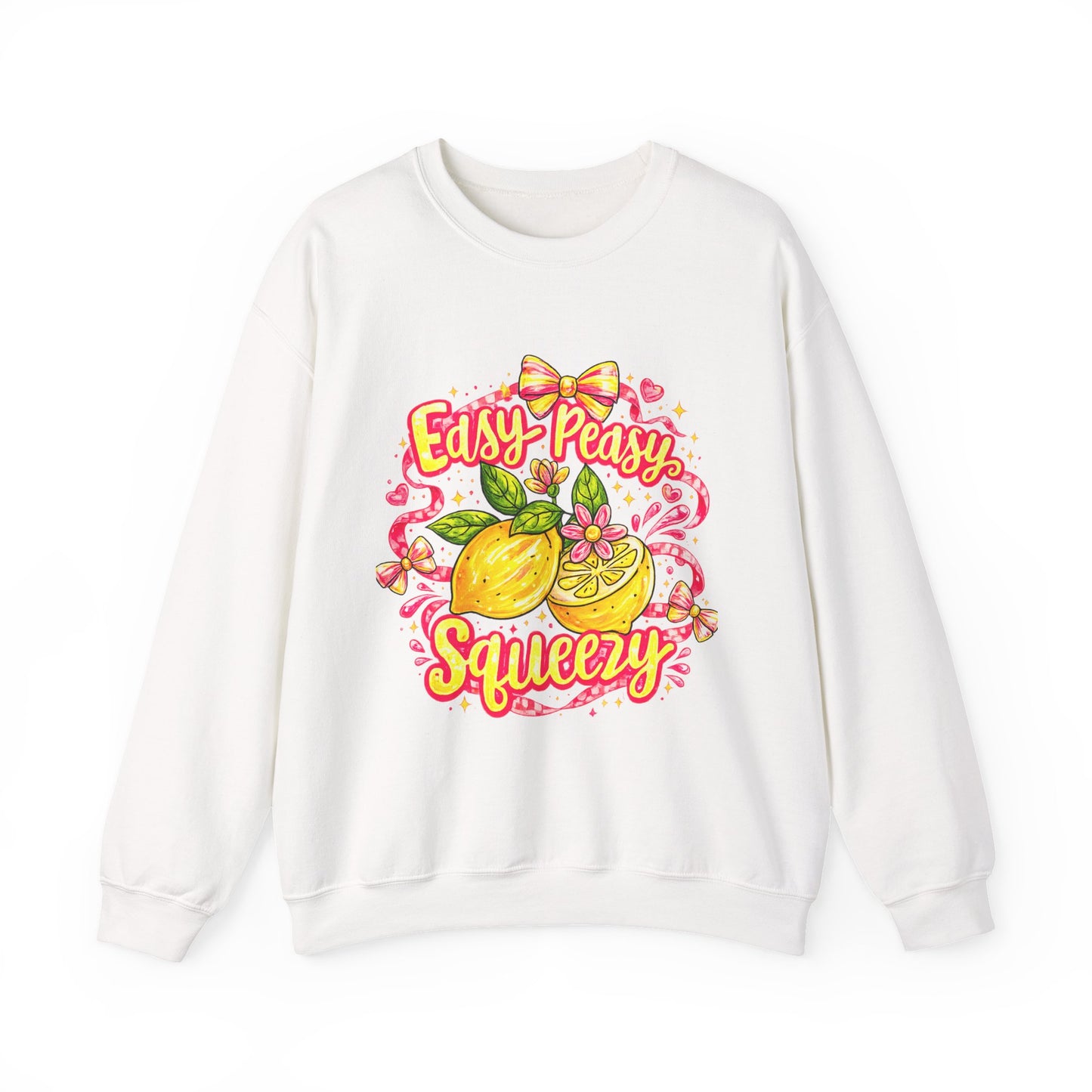Crewneck Sweatshirt — "Easy Peasy Squeezy" Lemon Graphic
