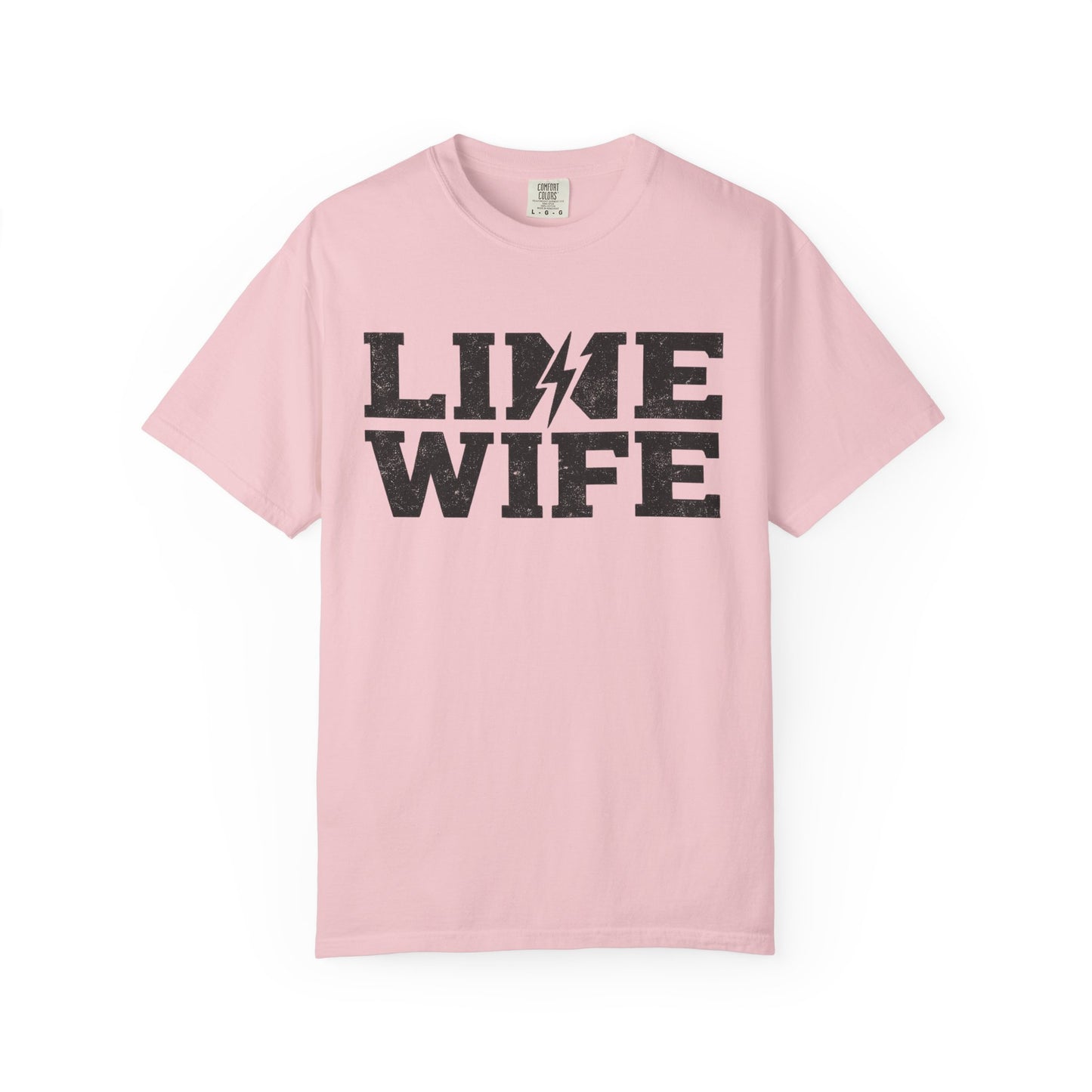 Lime Wife T-Shirt — Bold Lightning Graphic Tee for Music/Streetwear Fans