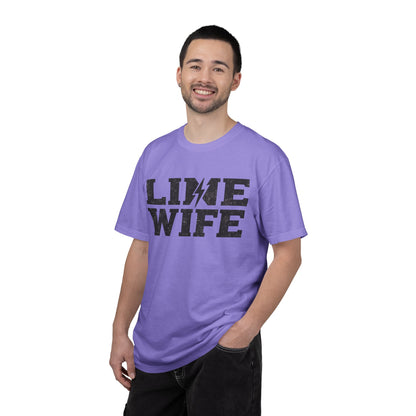 Lime Wife T-Shirt — Bold Lightning Graphic Tee for Music/Streetwear Fans