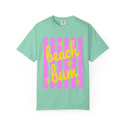 Beach Bum T‑Shirt — Pink Stripe Summer Tee
