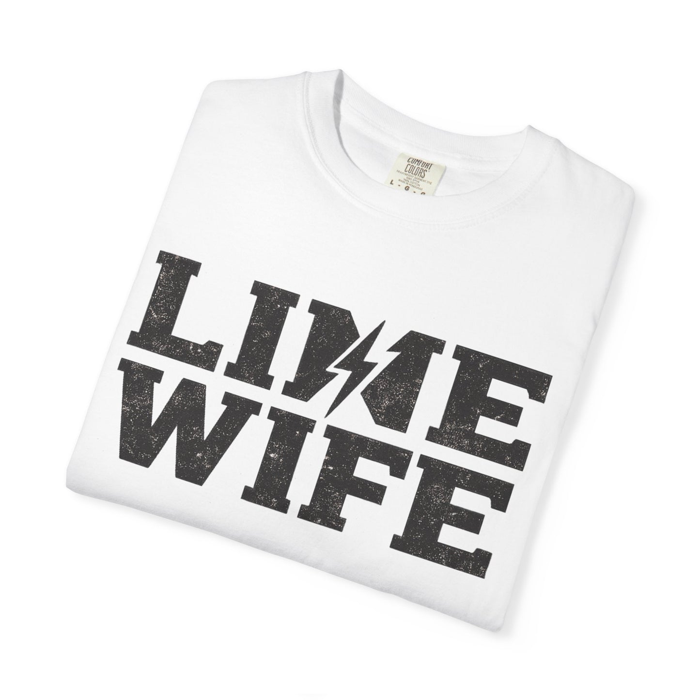 Lime Wife T-Shirt — Bold Lightning Graphic Tee for Music/Streetwear Fans