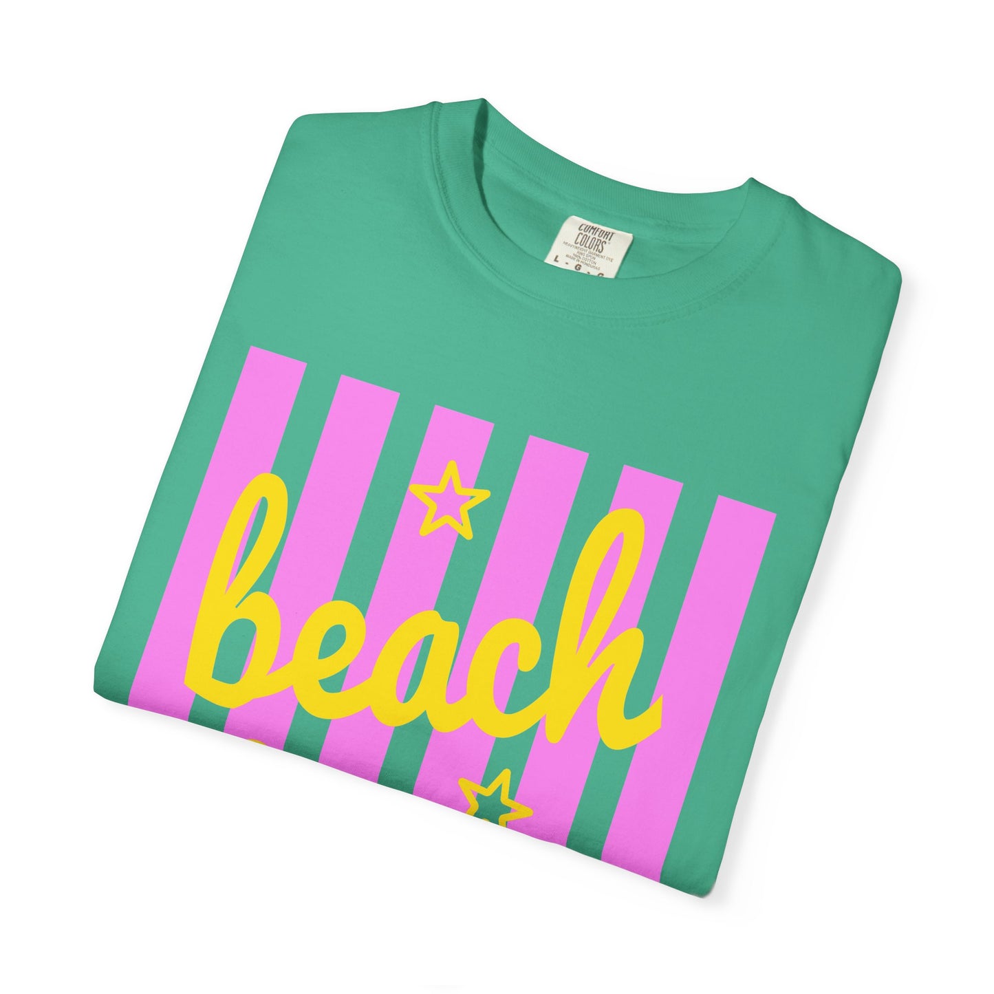 Beach Bum T‑Shirt — Pink Stripe Summer Tee