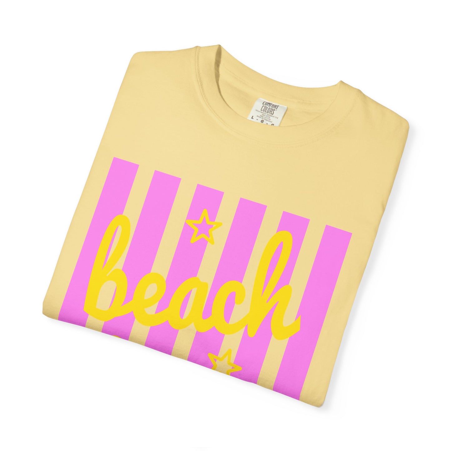 Beach Bum T‑Shirt — Pink Stripe Summer Tee