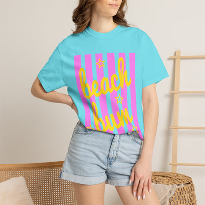 Beach Bum T‑Shirt — Pink Stripe Summer Tee