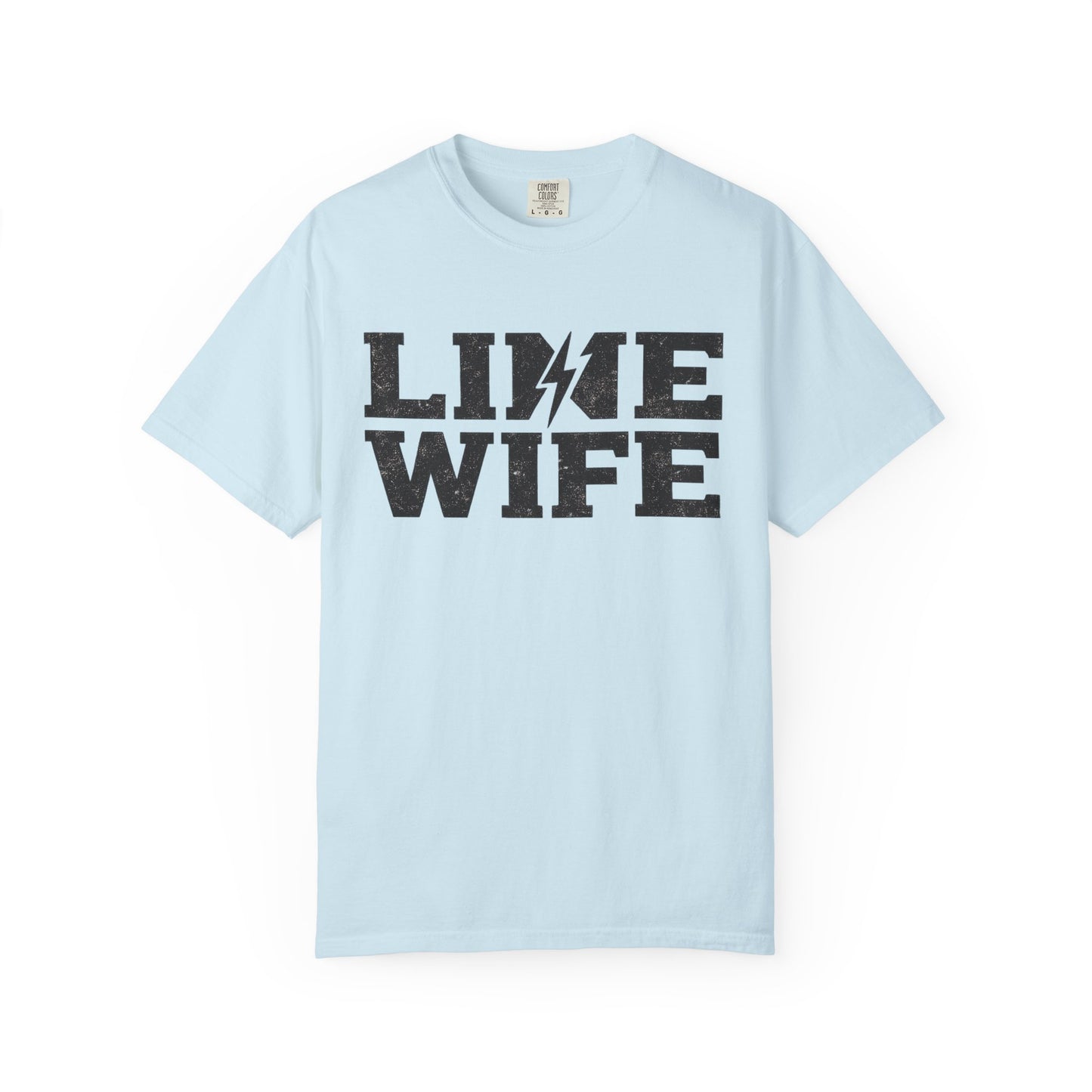 Lime Wife T-Shirt — Bold Lightning Graphic Tee for Music/Streetwear Fans