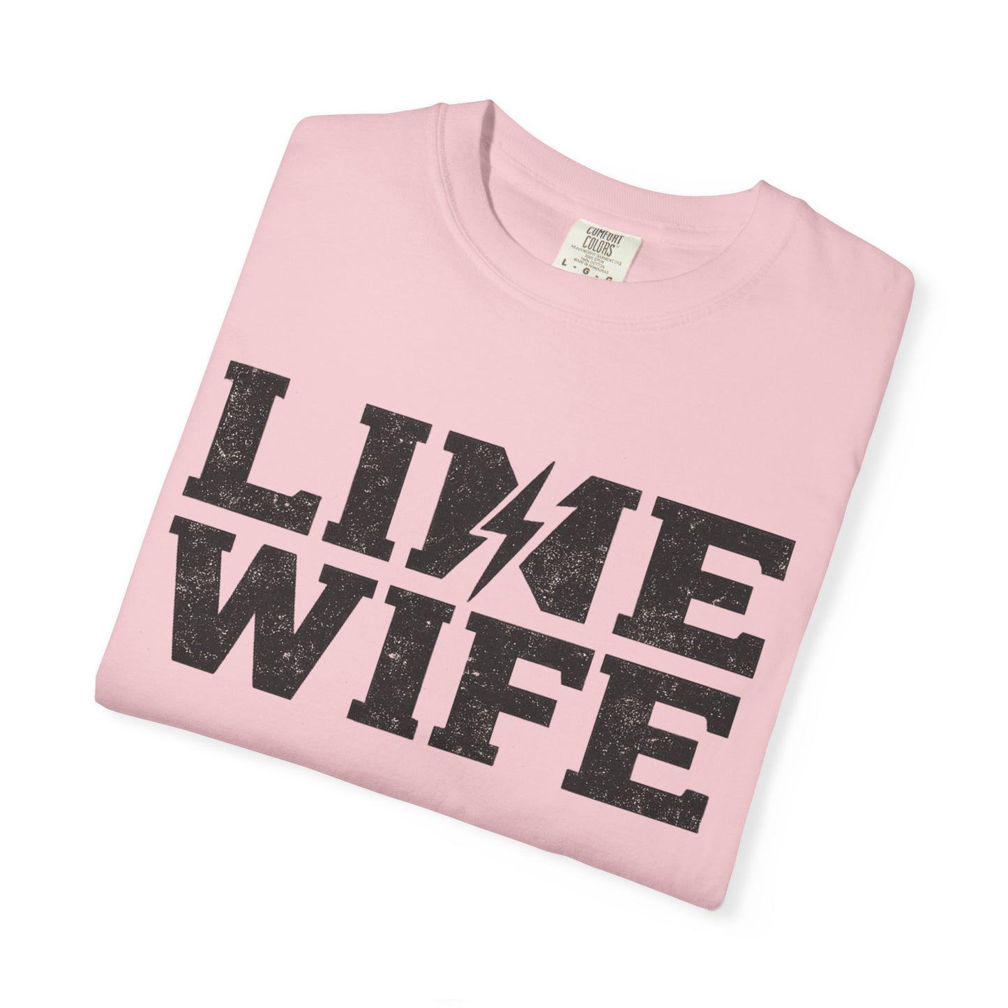 Lime Wife T-Shirt — Bold Lightning Graphic Tee for Music/Streetwear Fans