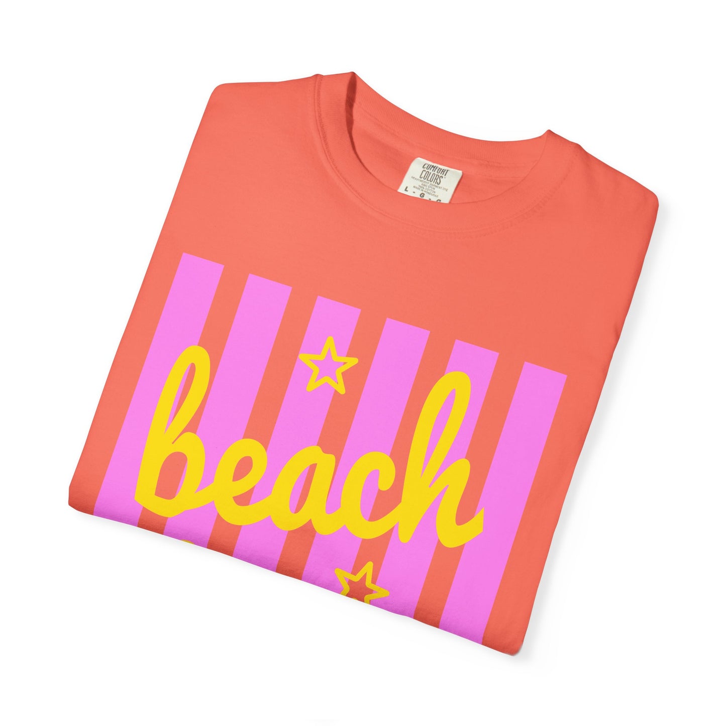 Beach Bum T‑Shirt — Pink Stripe Summer Tee
