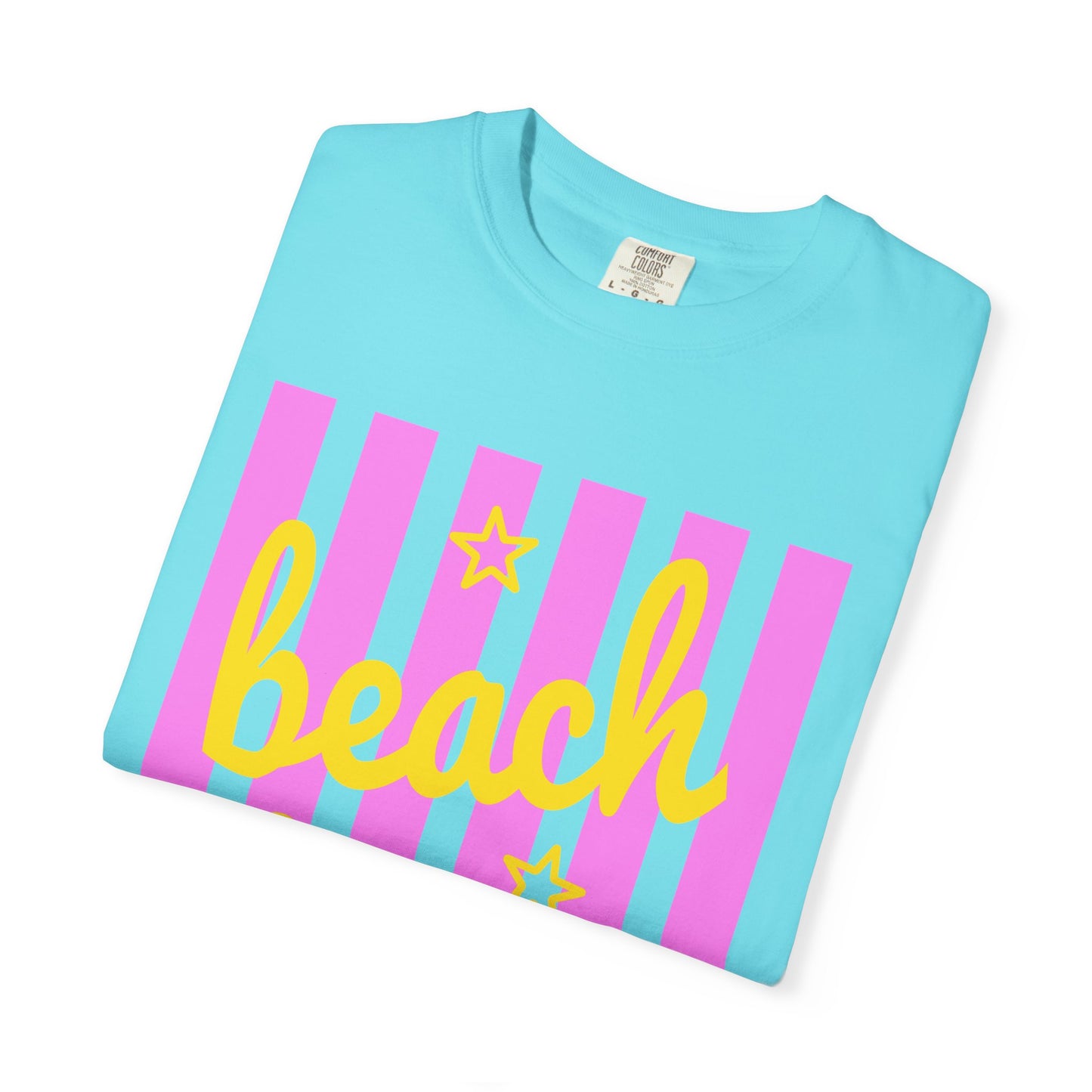 Beach Bum T‑Shirt — Pink Stripe Summer Tee
