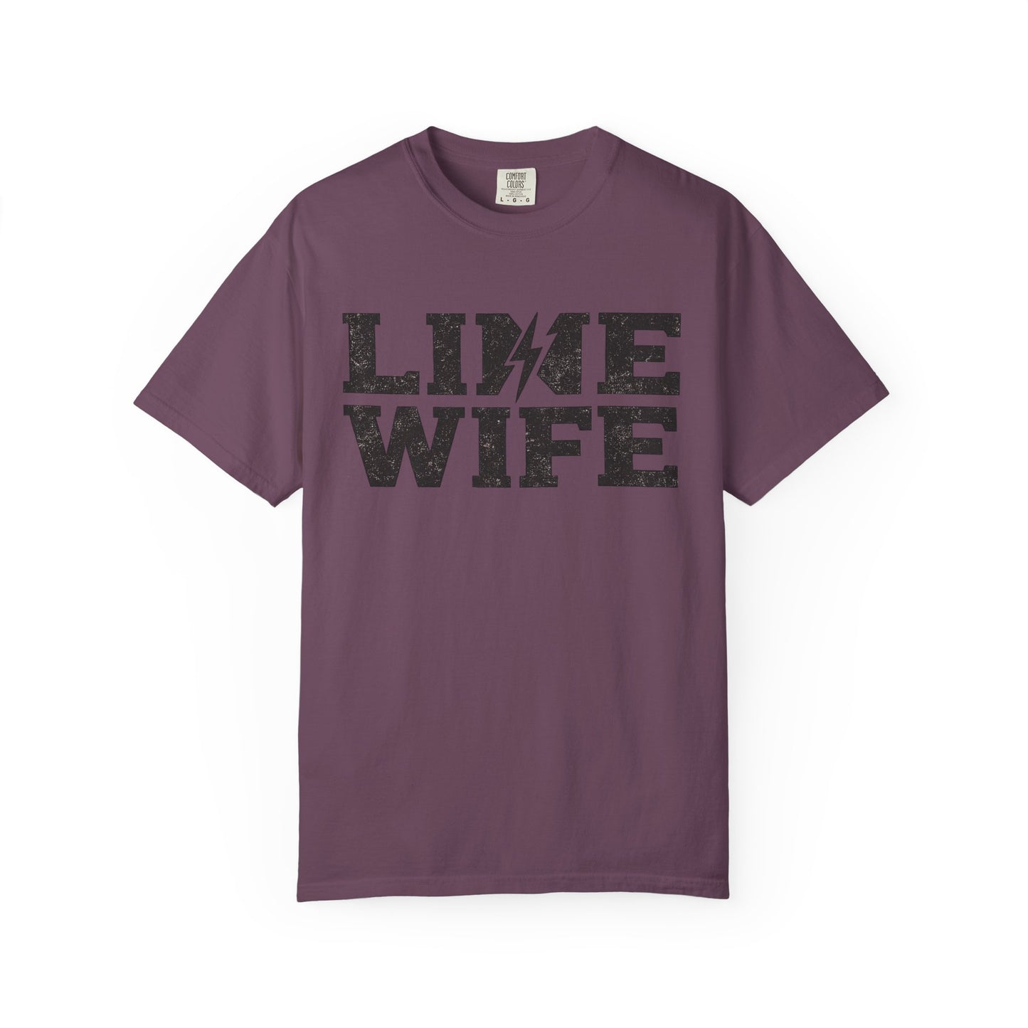 Lime Wife T-Shirt — Bold Lightning Graphic Tee for Music/Streetwear Fans
