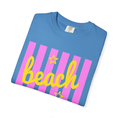Beach Bum T‑Shirt — Pink Stripe Summer Tee