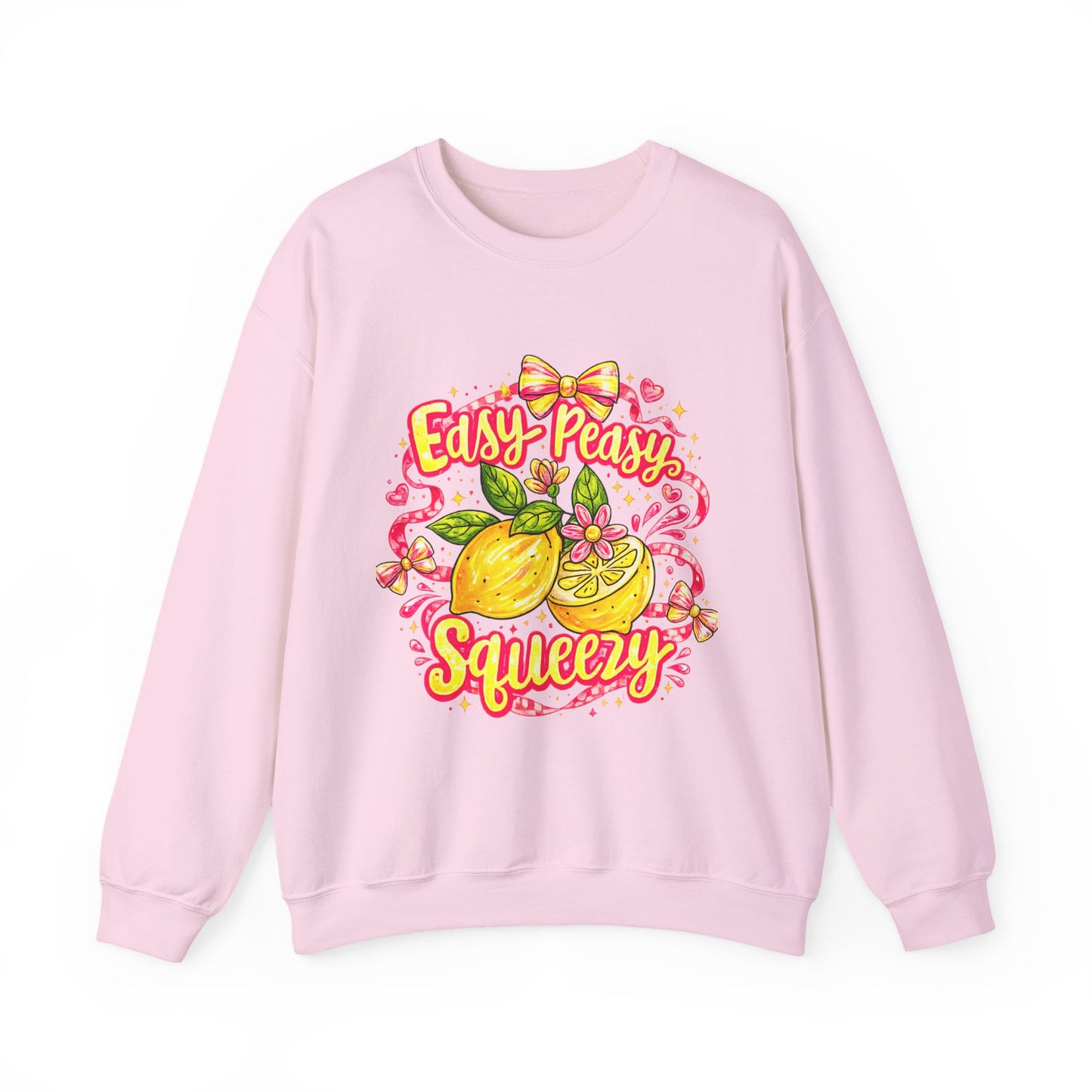 Crewneck Sweatshirt — "Easy Peasy Squeezy" Lemon Graphic