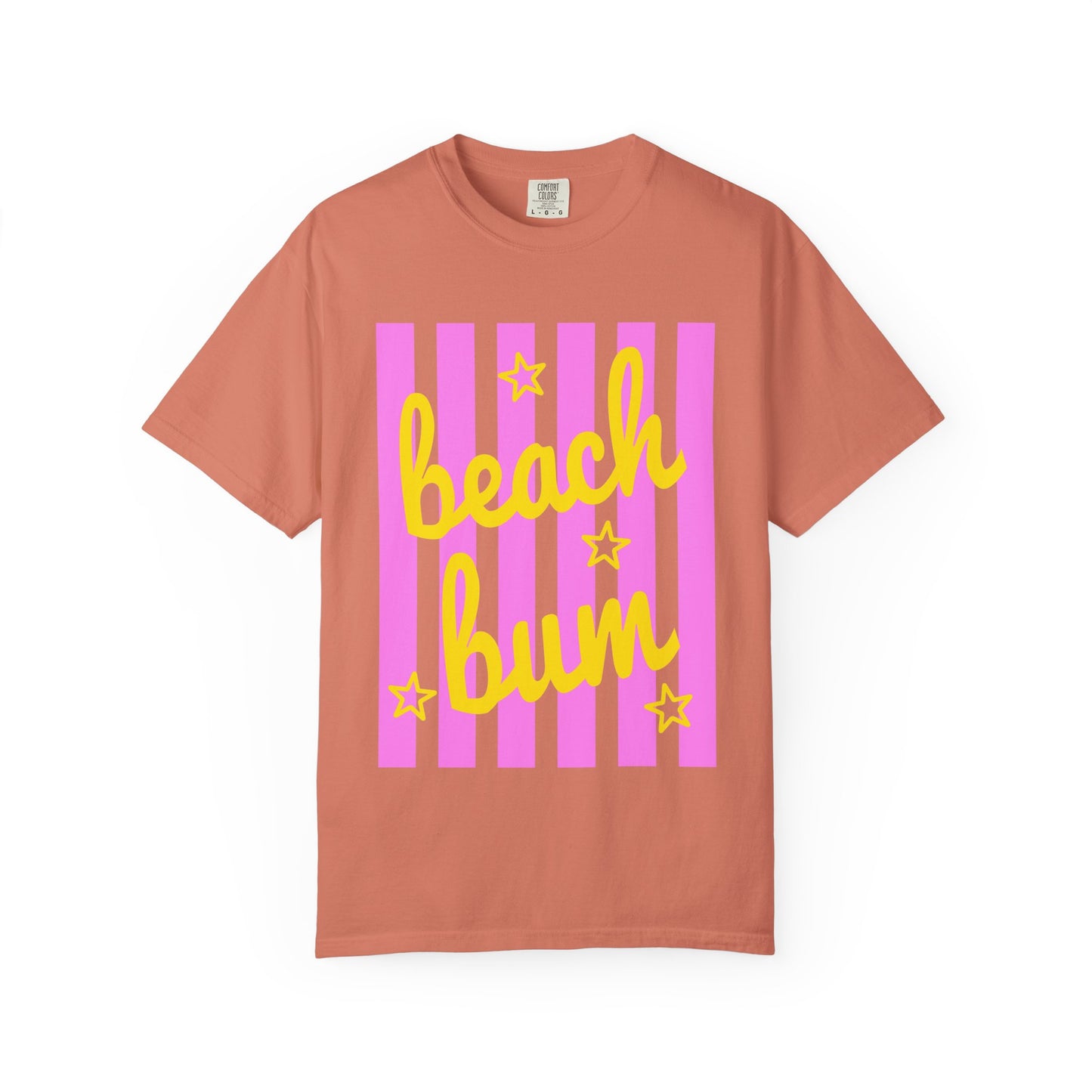 Beach Bum T‑Shirt — Pink Stripe Summer Tee