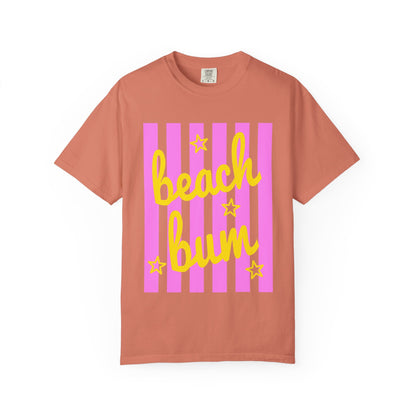Beach Bum T‑Shirt — Pink Stripe Summer Tee