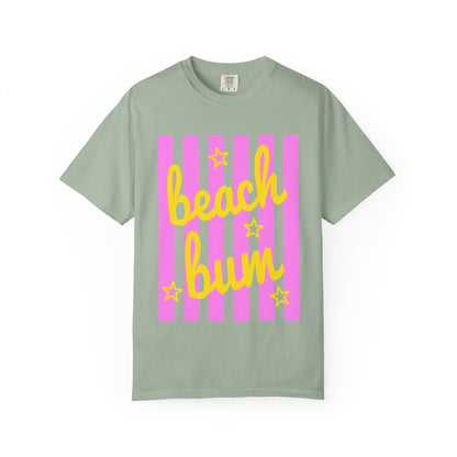 Beach Bum T‑Shirt — Pink Stripe Summer Tee