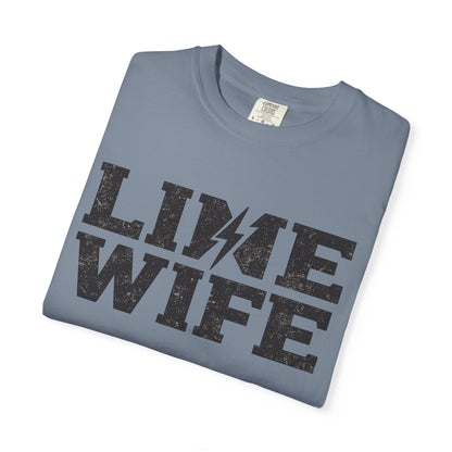 Lime Wife T-Shirt — Bold Lightning Graphic Tee for Music/Streetwear Fans