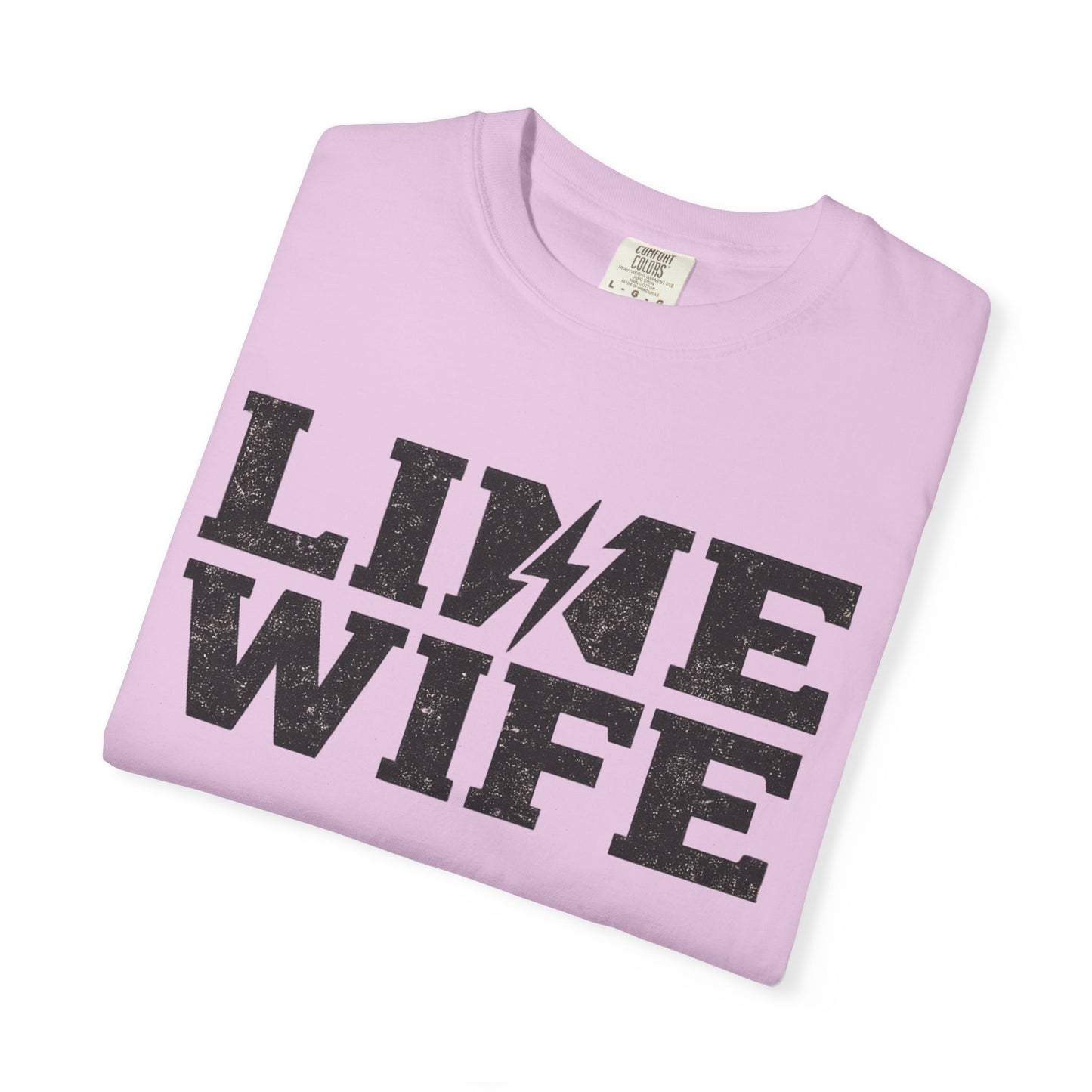 Lime Wife T-Shirt — Bold Lightning Graphic Tee for Music/Streetwear Fans