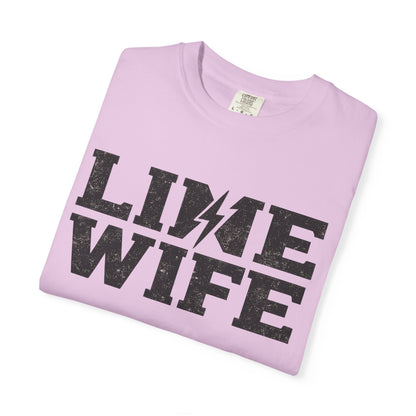 Lime Wife T-Shirt — Bold Lightning Graphic Tee for Music/Streetwear Fans