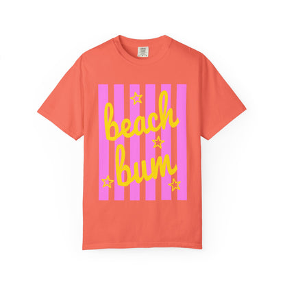 Beach Bum T‑Shirt — Pink Stripe Summer Tee