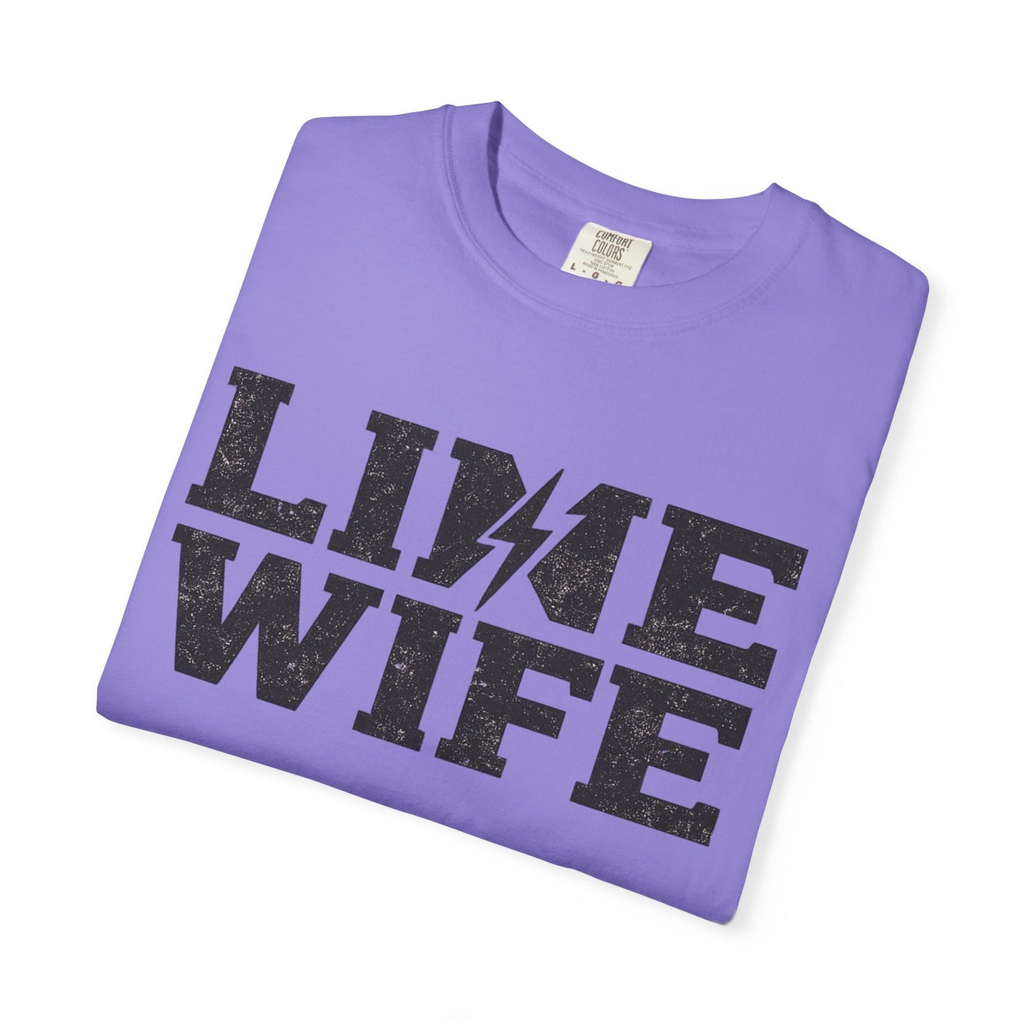 Lime Wife T-Shirt — Bold Lightning Graphic Tee for Music/Streetwear Fans