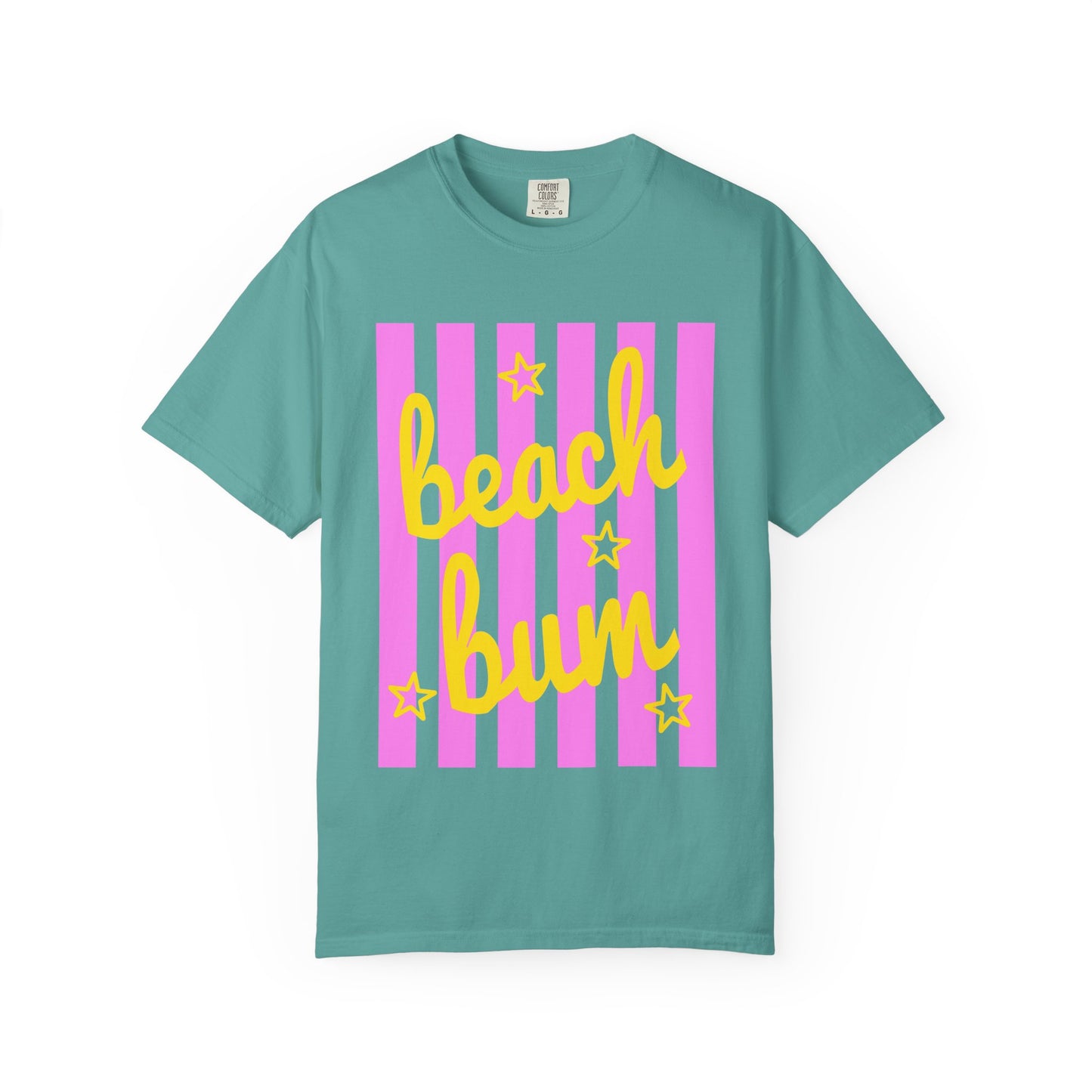 Beach Bum T‑Shirt — Pink Stripe Summer Tee