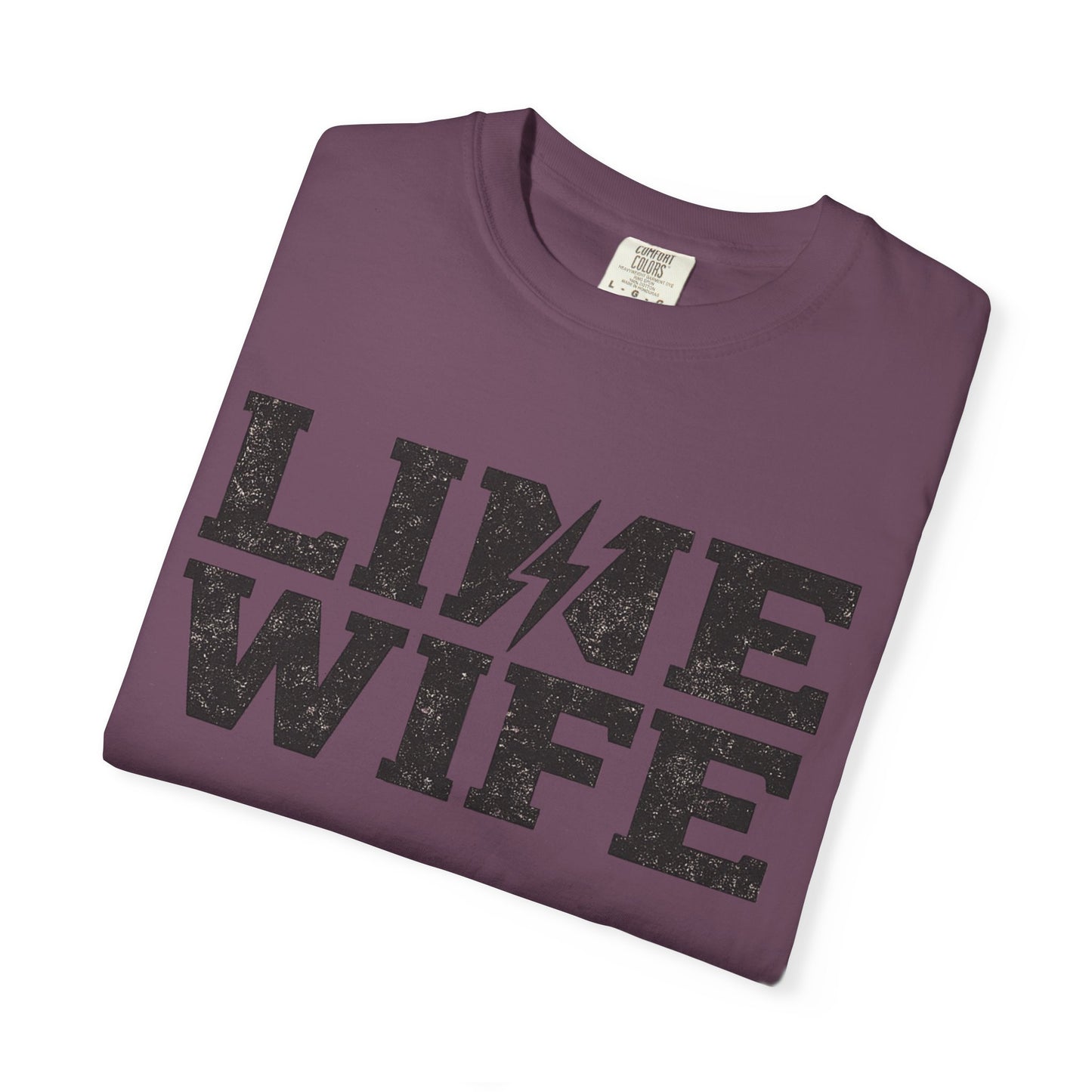 Lime Wife T-Shirt — Bold Lightning Graphic Tee for Music/Streetwear Fans