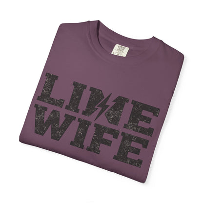Lime Wife T-Shirt — Bold Lightning Graphic Tee for Music/Streetwear Fans