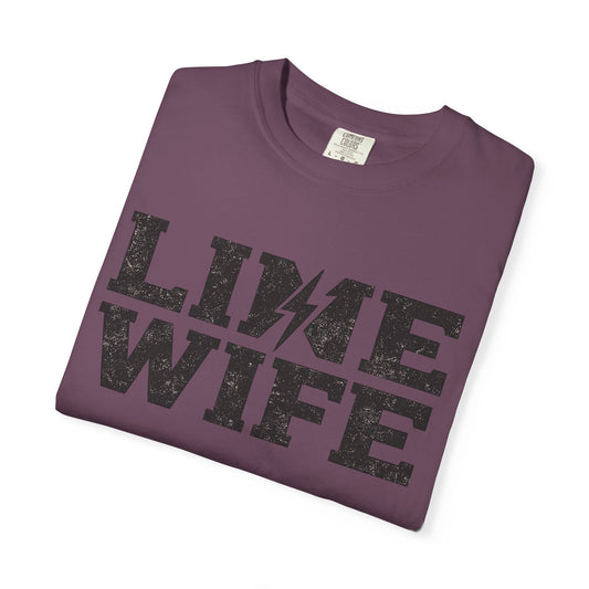 Lime Wife T-Shirt — Bold Lightning Graphic Tee for Music/Streetwear Fans