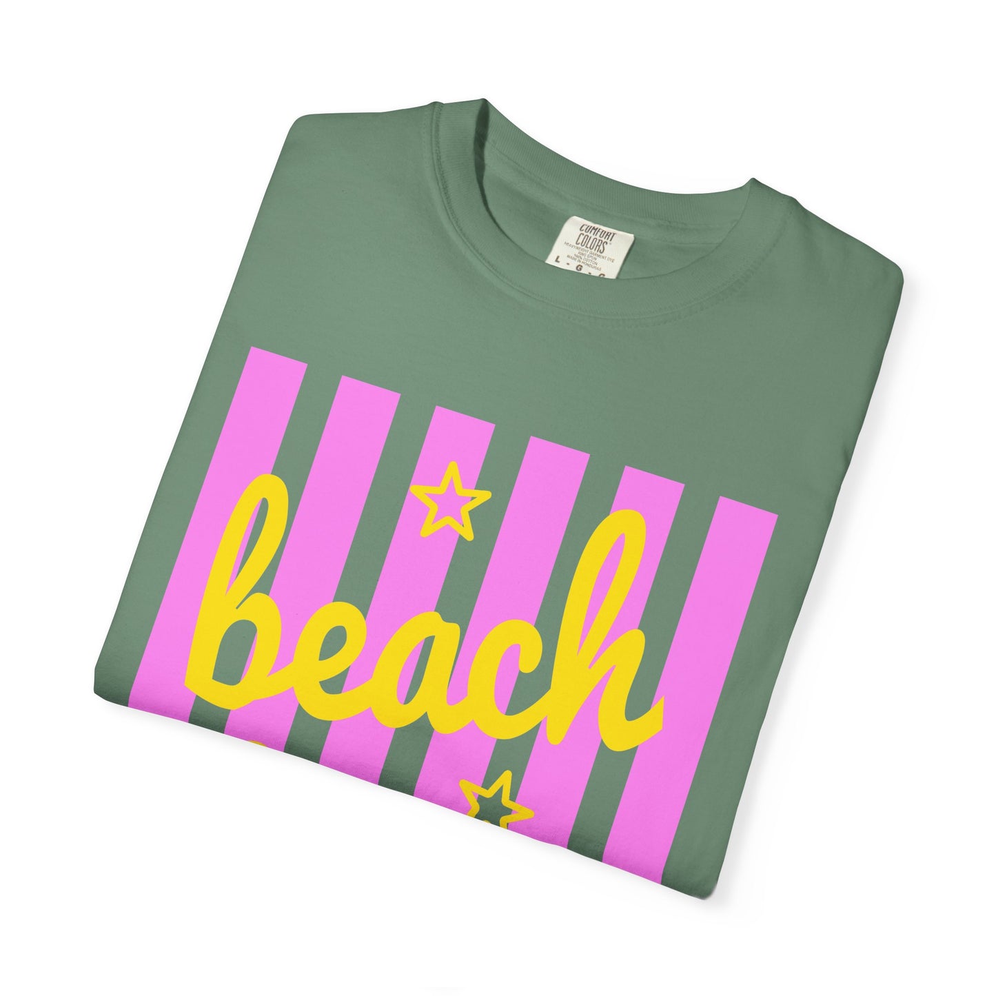 Beach Bum T‑Shirt — Pink Stripe Summer Tee