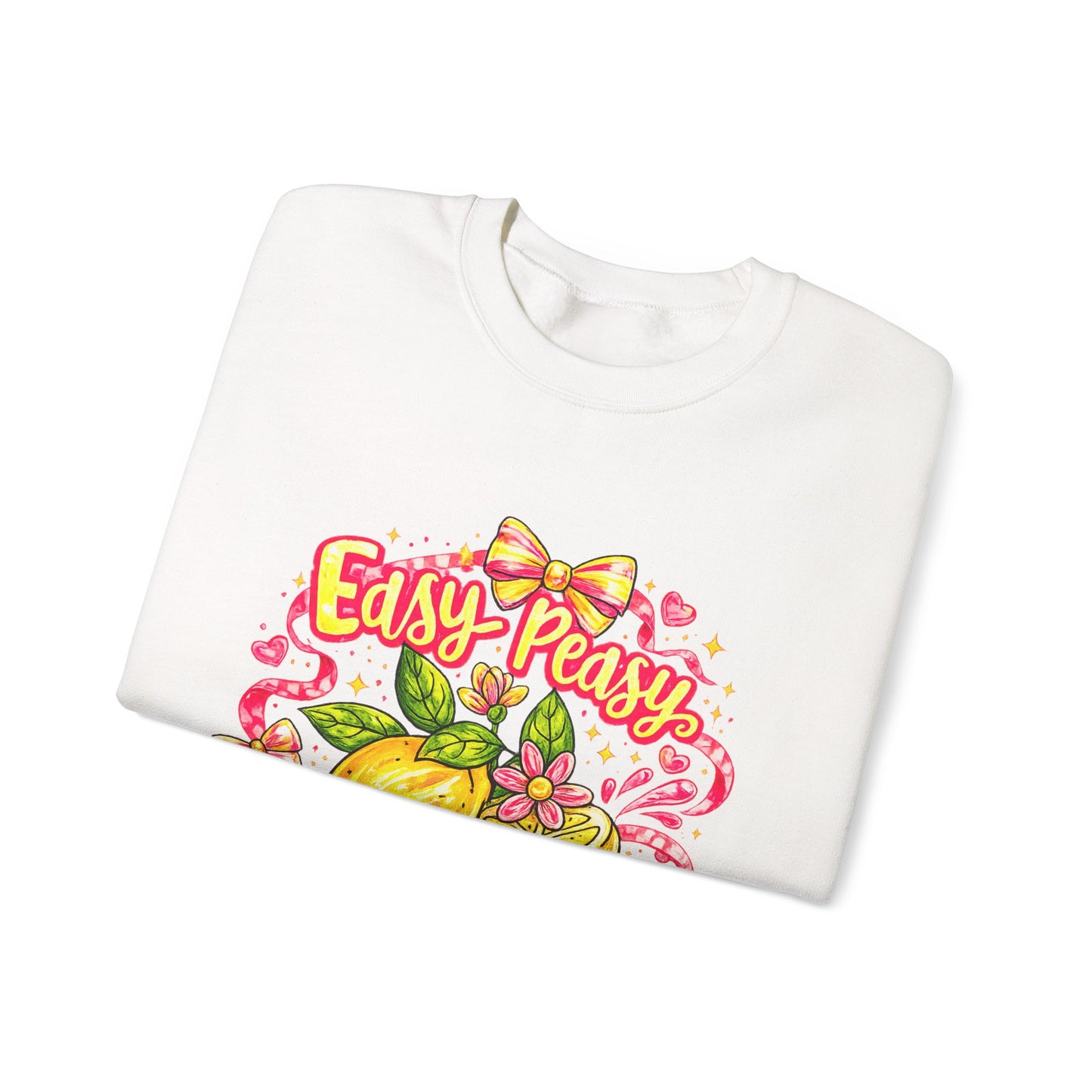 Crewneck Sweatshirt — "Easy Peasy Squeezy" Lemon Graphic