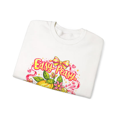 Crewneck Sweatshirt — "Easy Peasy Squeezy" Lemon Graphic