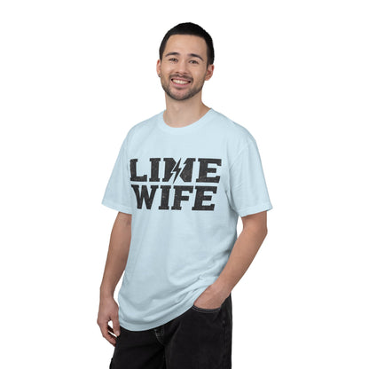 Lime Wife T-Shirt — Bold Lightning Graphic Tee for Music/Streetwear Fans