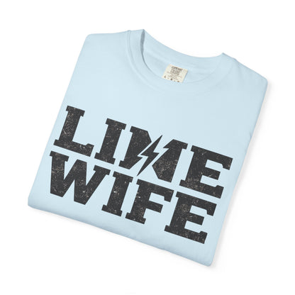 Lime Wife T-Shirt — Bold Lightning Graphic Tee for Music/Streetwear Fans