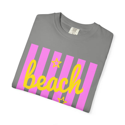 Beach Bum T‑Shirt — Pink Stripe Summer Tee
