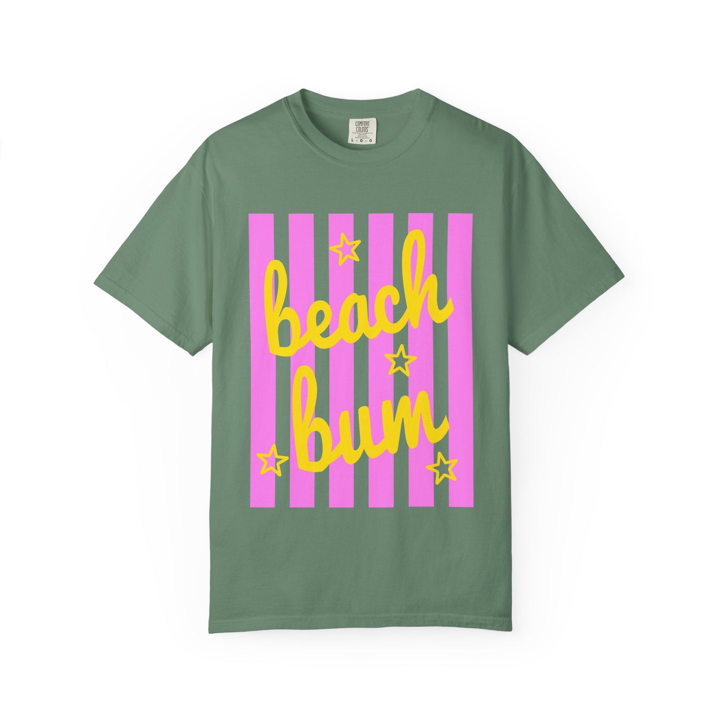 Beach Bum T‑Shirt — Pink Stripe Summer Tee