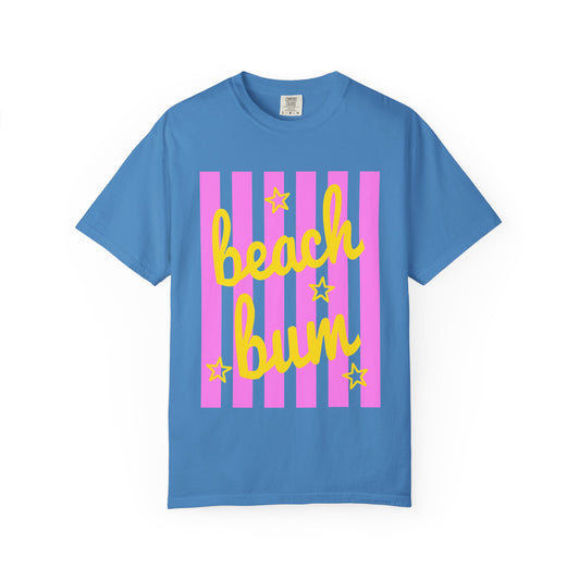 Beach Bum T‑Shirt — Pink Stripe Summer Tee